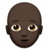 🧑🏿‍🦲 person: dark skin tone, bald display on Apple